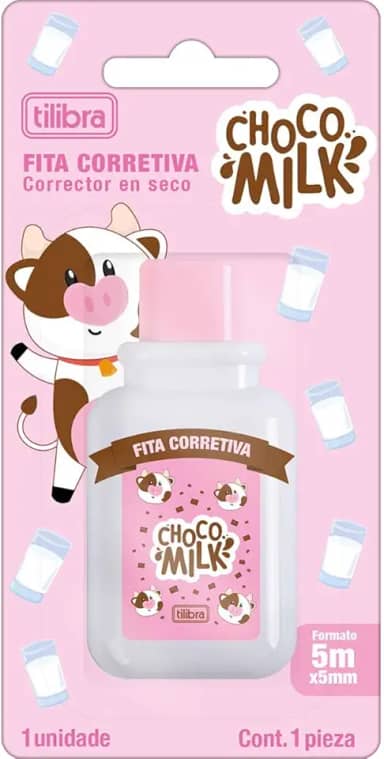 Tilibra - Corretivo em Fita 5mmx5m ChocoMilk - Blister com 1 Unidade