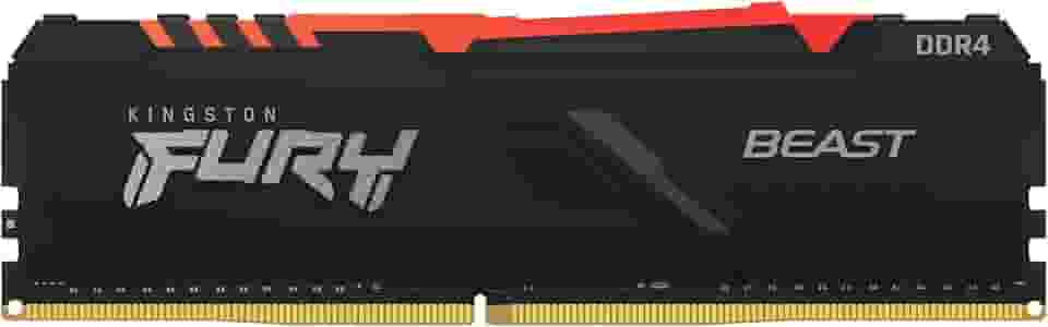 KF432C16BBA/16 - Memória de 16GB DIMM DDR4 3200Mhz FURY Beast RGB 1,35V 1Rx8 288 pinos para desktop/gamers