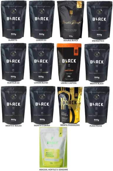 Erva Mate Terere Black Erva 500g + Nf - Escolha O Sabor (Cereja ICE)