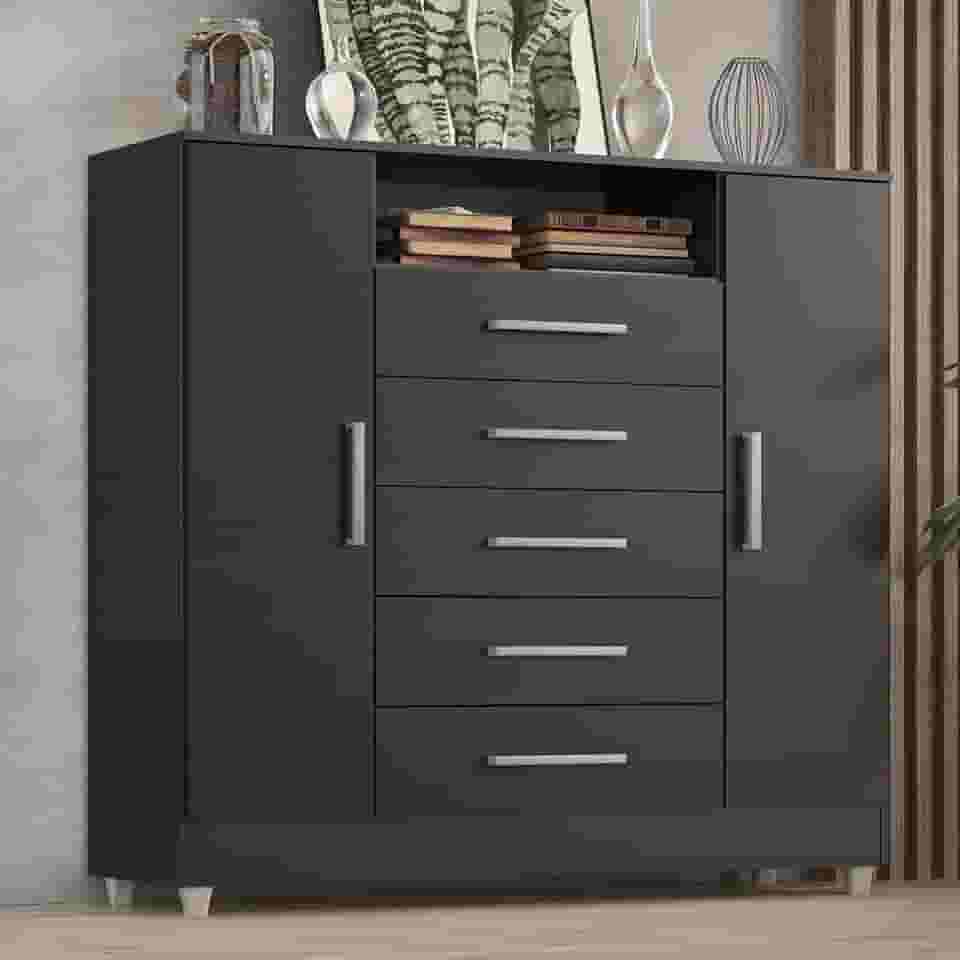 Comoda Isabele 5 Gav 2 Portas Onix