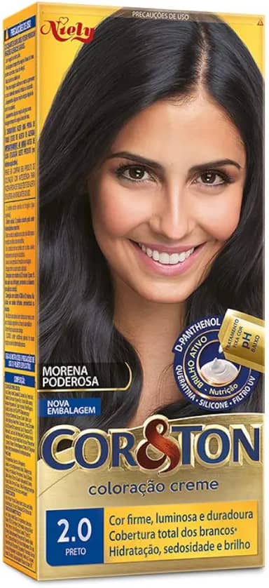 Tintura Cor&Ton Niely Mini Kit 2.0 Preto, 180 g