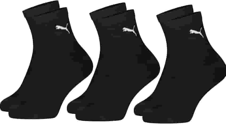 Kit 3 Pares de Meia Puma Cano Médio Algodão Penteado com Tecido Respirável Esportiva Masculina Adulto
