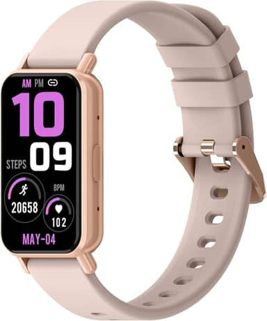 PEJE Band 1,1.45" TFT Tela, Smartwatchs,IP68 à Prova d‘Água,Relogio Smartwatch Feminino,100+ Modos Esportivos, Notificações Inteligentes, Assistente de Voz, Compatível com iOS/Android(Rosa)