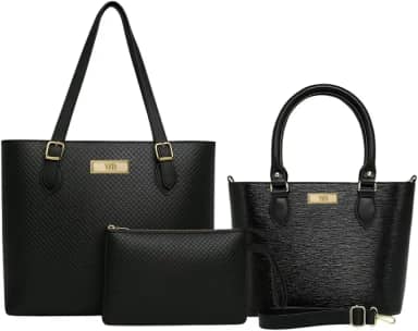 Kit Bolsa Feminina Grande + Baú + Carteira