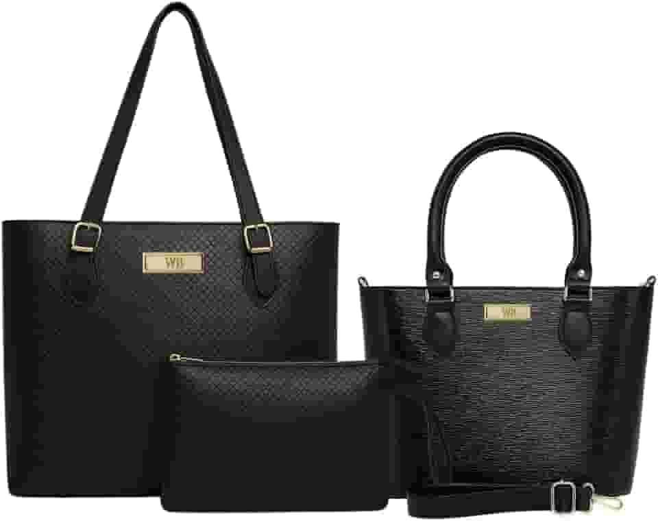 Kit Bolsa Feminina Grande + Baú + Carteira