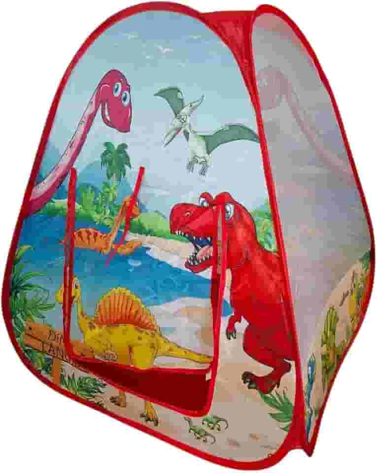 Barraca Infantil Tenda Acampamento Portátil Dobrável Casinha Presente Dia Das Crianças Diversão (Dinossauro)