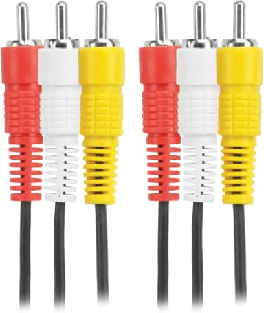 PIX Cabo RCA Níquel - 3 + 3 RCA - 1.8M - Primeira Linha