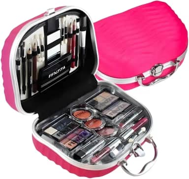 Maleta De Maquiagem Completa Portátil Fenzza - Rosa
