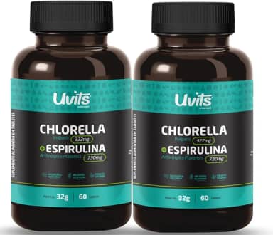2x Clorella e Spirulina Total 120 Caplets - Uvits