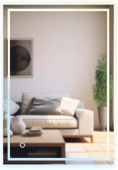 Espelho Retangular Led Touch 3 Cores, Luxo 90x70cm, MR-BH006, Alira Home