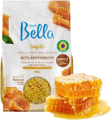 Depil Bella - Cera Depilatória Quente Confete Mel Alto Rendimento 1kg