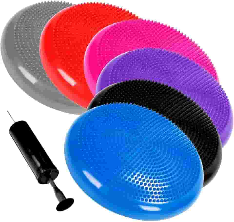 Almofada De Equilíbrio 33cm 150kg Fitness Disco Inflável com Bomba