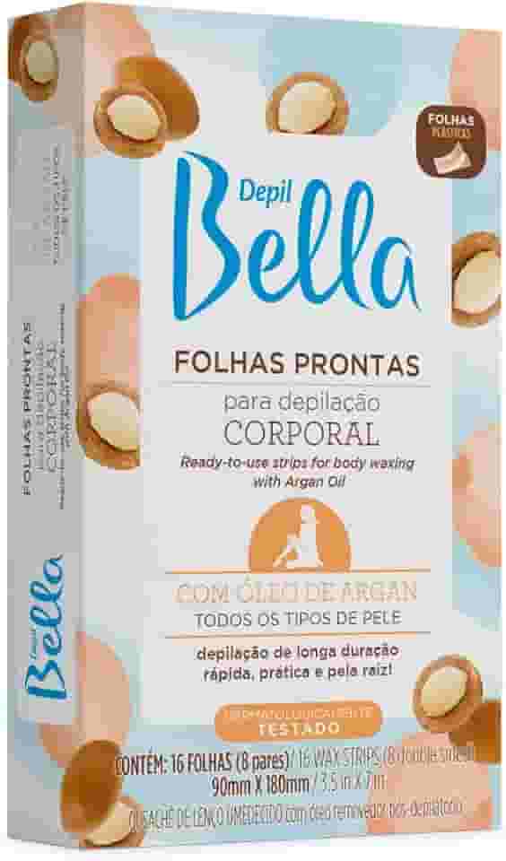 Folha Pronta para Depilação Corporal Argan 16 Fls, Depil Bella