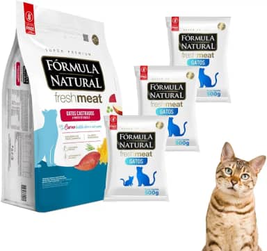 Ração Formula Natural Fresh Meat Super Premium Para Gatos Castrados Sabor Carne, Para Gatos Felinos Adulto De Todos Tamanho 1,5kg