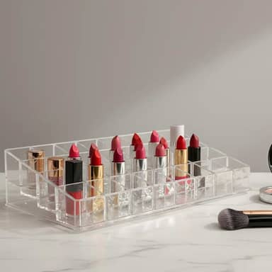 Organizador Em Acrílico Porta Batom Com 36 Divisórias Maquiagem