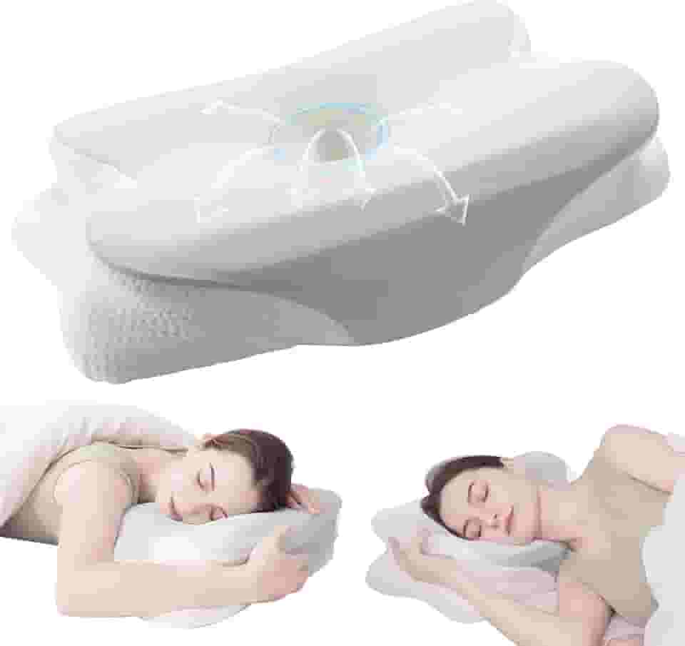 Travesseiro de pescoço cervical para alívio da dor no pescoço e ombro Travesseiro ergonômico de espuma de memória Travesseiro cervical para dormentes laterais de barriga para trás Travesseiros de apoi