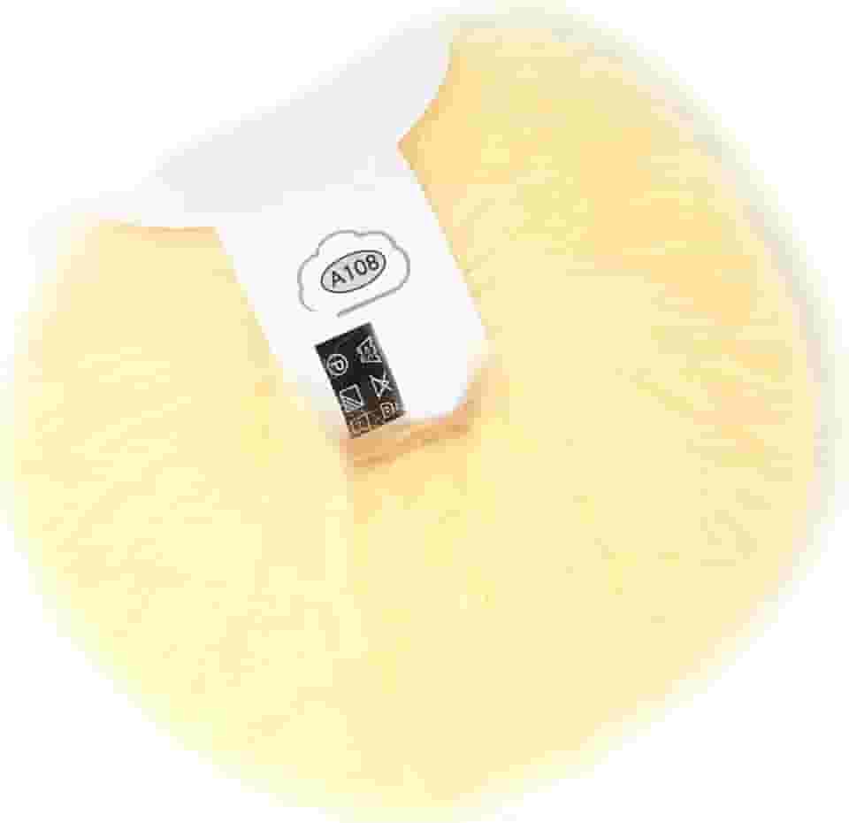 Fio de lã angorá de tricô macio popular para ele fio de lã longo DIY cachecol suprimentos de linha de crochê (com um crochê) (02 amarelo ganso)