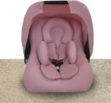 Kit Completo Para Bebê Conforto , Capota Solar, Capa Bebê Conforto, Protetor de Cinto, Apoio Redutor (Nude)