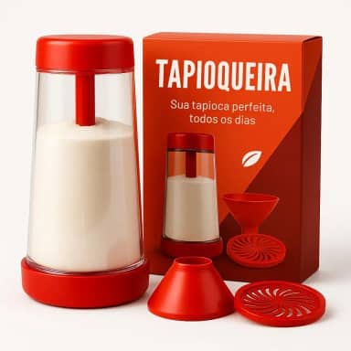 Tapioqueira Polvilhador para Tapioca – Peneira Manual para Farinha e Goma – Ideal para Tapioca, Panquecas e Receitas Saudáveis Armazena Farinha Goma de Tapioca- Linha Premium