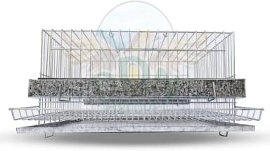 Gaiola Codorna Mini Chinesa Viveiro Bateria Suporta 15 Poedeiras