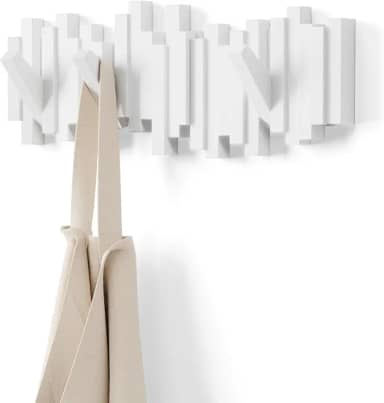 Cabideiro De Parede Sticks Cor Branco Em Plastico Umbra Branco