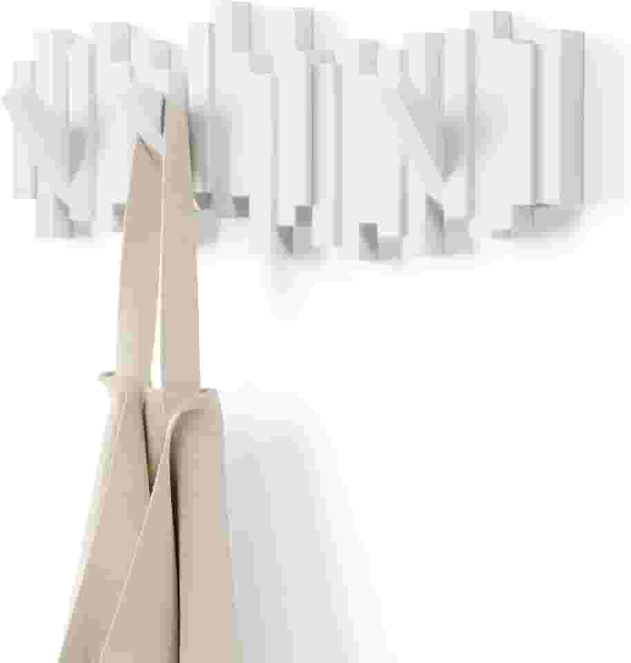 Cabideiro De Parede Sticks Cor Branco Em Plastico Umbra Branco