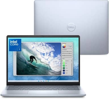 Notebook Dell Inspiron I14-I150U-M70 14' FHD+ Intel® Core™ 7 150U 16GB 1TB SSD Win 11 Prata Gelo