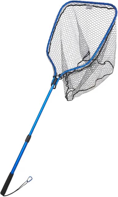 Pesca Brasil, Passaguá Tamanho P, Dobrável e Cabo Telescópico em Alumínio, Rede Emborrachada, Pegador EVA, Fábio Baca