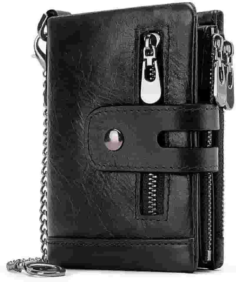 Carteira Antifurto RFID Masculina Locked - Couro Legítimo, Compacta e Resistente, Bloqueio de Radiofrequência, Tamanho Ideal para Bolso, Design Clássico e Sofisticado