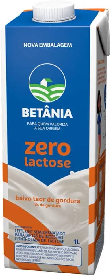 Betânia Leite UHT Semidesnatado Zero Lactose 1L