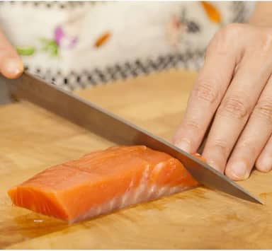 Faca Para Sushi Sashimi Peixes Legumes Verduras Yanagui 8pol Cor Aço Inox