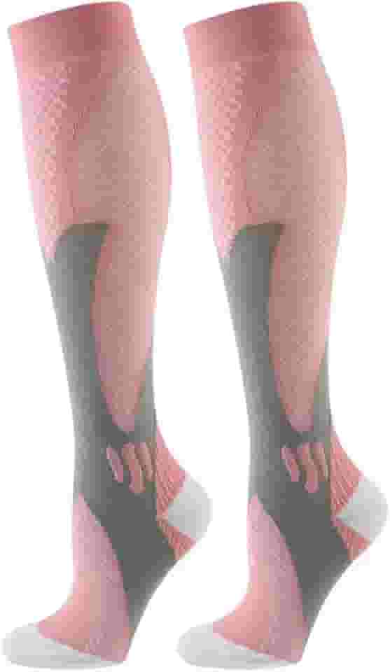 Meia De Compressão Esportiva Feminina Masculino Cano Alto Corrida Ciclismo