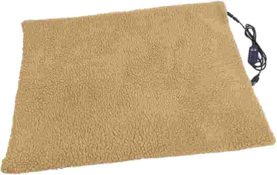 Tapete aquecedor para gatos, cama aquecida para gatos, 5 temperaturas ajustáveis, base antiderrapante com temporizador para aquecimento de cães, Marrom