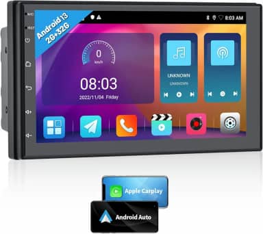 Central Multimídia Android 13, Central Multimídia Automotivo, Multimídia Automotivo, Slim, Tela Ips 7' Full Touch, 2/32gb, Usb, Aux, Bluetooth, Carplay E Android Auto Conectividade Com Ou Sem Fio