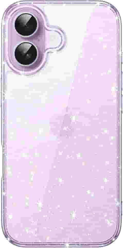JETech Capa Glitter para iPhone 17 6,3 Polegadas, Case Protetora de Telefone à Prova de Choque com Brilho Brilhante, Fofa e Brilhante para Mulheres e Meninas (Roxo)
