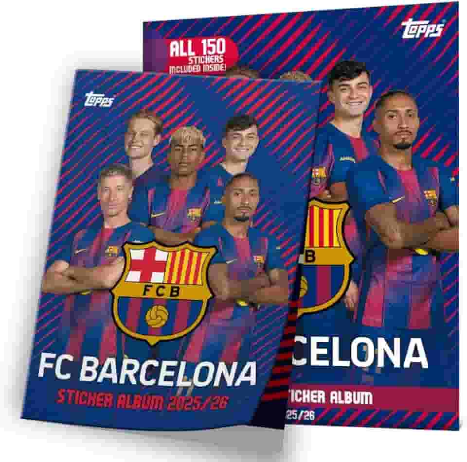 Topps - Kit Álbum e Figurinhas BARCELONA 2025/26 - Completo