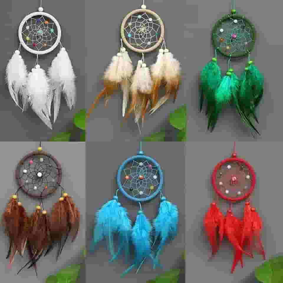 Filtro dos Sonhos Apanhador de Sonhos 25cm - Amuleto Decorativo para Quarto e Proteção Espiritual(Branco)