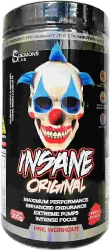 PRÉ TREINO INSANE ORIGINAL MÁXIMA FORÇA E FOCO (300G) FRUIT PUNCH - DEMONS LAB