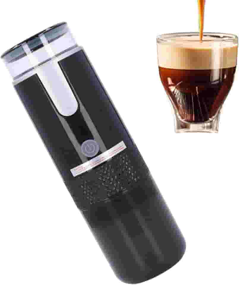 Máquina de café Portátil, Máquina de café Expresso Elétrica USB Com Bateria de 1200mAh, café Moído e Cápsula Compatível, Máquina de café Expresso Elétrica Portátil para Viagens,