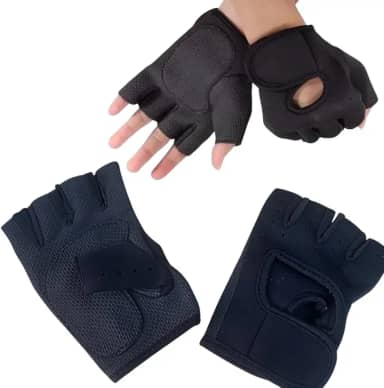 Luva Academia Musculação Masculina Feminina Unisex Par de Luva de Academia Ciclismo Fitness Ginástica Proteção Antiderrapante Anticalos Ajustável Acolchoada Velcro Neoprene Respirável (1 Par)