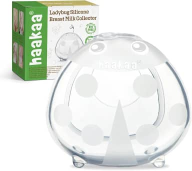 Haakaa Coletores de leite materno de silicone para amamentação, coletor de leite materno para amamentação, cascas de mamilos protegem mamilos doloridos extramacios e reutilizáveis, 1 peça