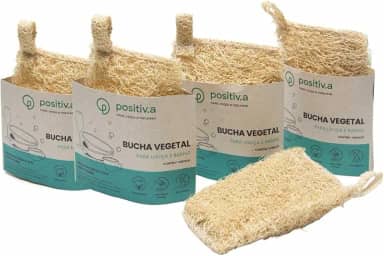 Kit com 5 Buchas Vegetal Para Louça e Banho Natural