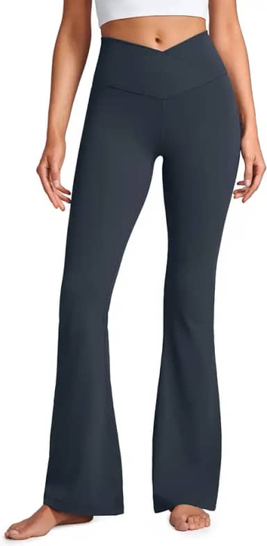 Leggings Flare para Mulheres Cintura Alta V Cruz Bootcut Bell Bottoms Calças de Yoga Butterluxe 31 polegadas