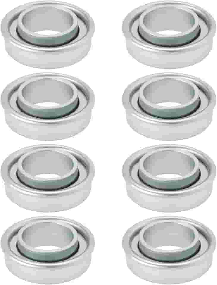 8 peças de rolamentos de roda resistentes OD35mm ID 20 mm A 12 mm para a maioria dos modelos de carrinho de serviço pesado prata