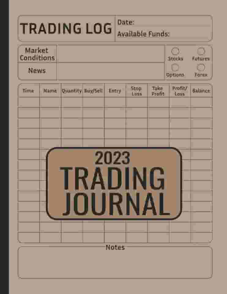 2023 Trading Journal: Caderno de registro de negociação de ações e diário de investimentos