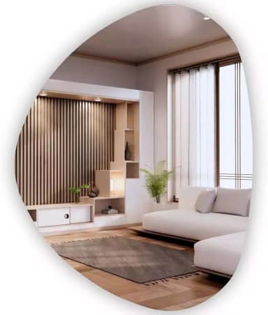 Espelho Decorativo Orgânico Vidro Lapidado Autocolante Fácil Aplicação (30x40cm)