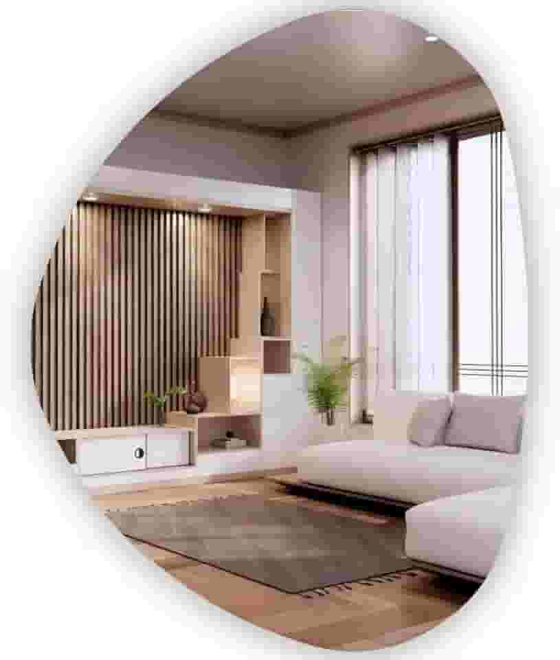 Espelho Decorativo Orgânico Vidro Lapidado Autocolante Fácil Aplicação (30x40cm)