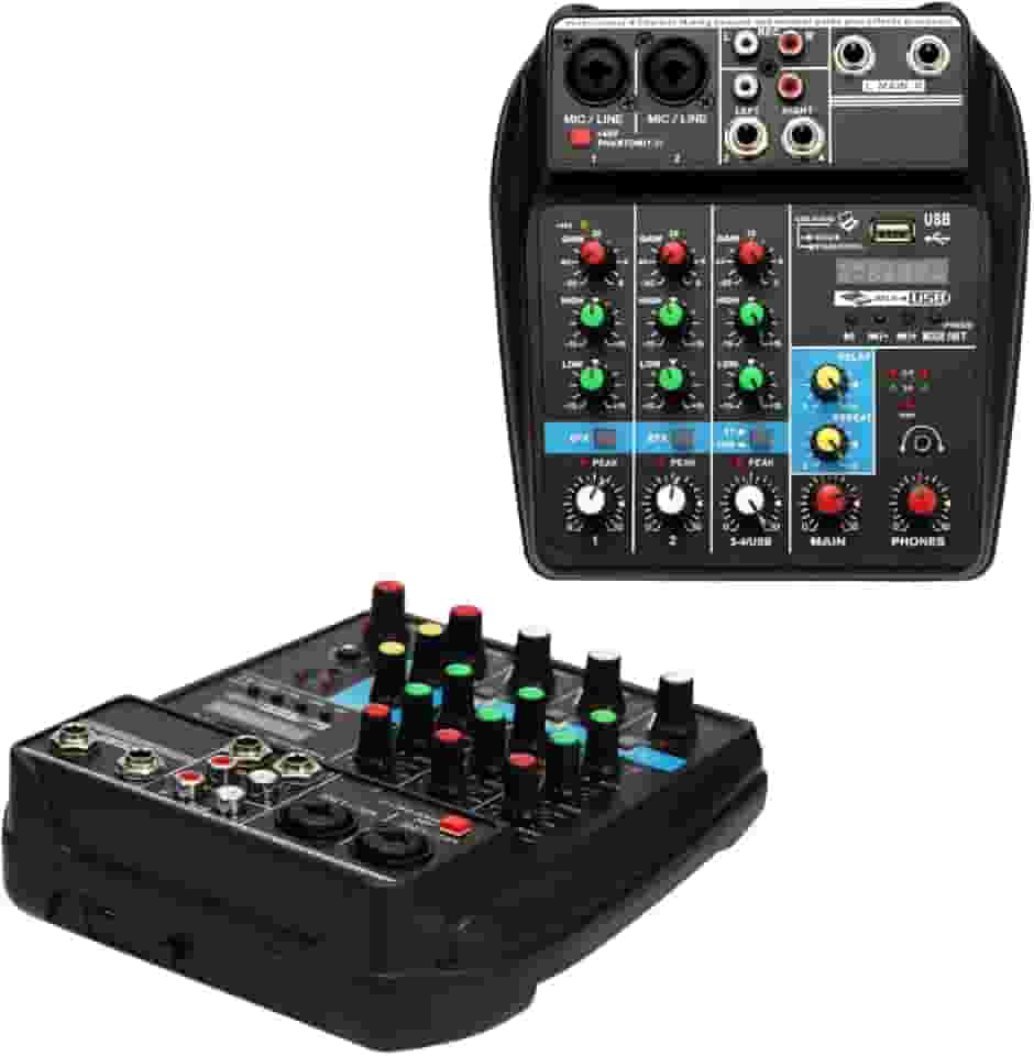 Mesa De Som Mixer SoundVoice Bluetooth USB 4 Canais MC4-BT