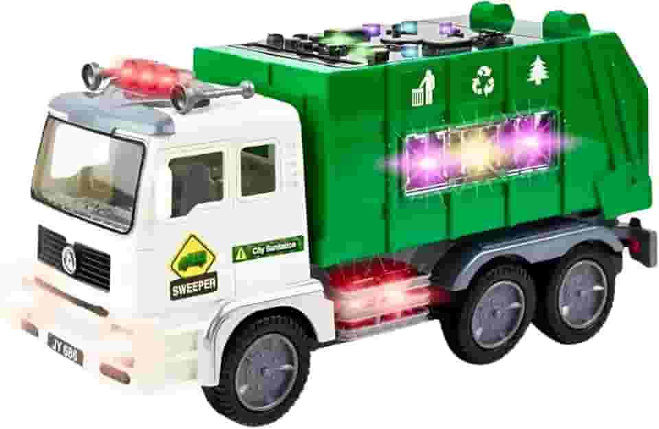 Caminhão Coletor de Lixo Bate e Volta: Diversão com Luzes, Som e Movimento Autônomo!