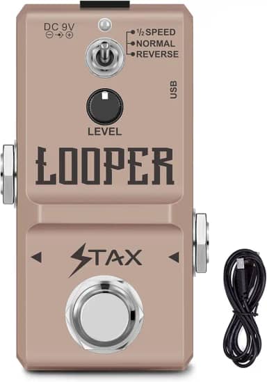 Stax Pedal Looper de modo duplo: reprodução de ½ velocidade e inverso para paisagens sonoras criativas Ture Bypass.